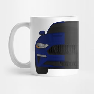 Mustang GT Kona-Blue + Black Stripes Mug